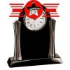 [T307] 8.25" Black/Silver Piano Finish Clock Thumbnail
