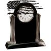[T307] 8.25" Black/Silver Piano Finish Clock Thumbnail