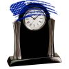 [T307] 8.25" Black/Silver Piano Finish Clock Thumbnail