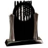 [T307] 8.25" Black/Silver Piano Finish Clock Thumbnail