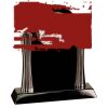 [T307] 8.25" Black/Silver Piano Finish Clock Thumbnail