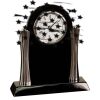 [T307] 8.25" Black/Silver Piano Finish Clock Thumbnail