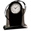 [T307] 8.25" Black/Silver Piano Finish Clock Thumbnail