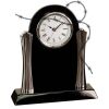[T307] 8.25" Black/Silver Piano Finish Clock Thumbnail