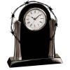 [T307] 8.25" Black/Silver Piano Finish Clock Thumbnail