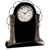 [T307] 8.25" Black/Silver Piano Finish Clock Thumbnail
