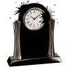 [T307] 8.25" Black/Silver Piano Finish Clock Thumbnail