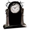[T307] 8.25" Black/Silver Piano Finish Clock Thumbnail