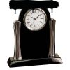 [T307] 8.25" Black/Silver Piano Finish Clock Thumbnail
