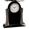 [T307] 8.25" Black/Silver Piano Finish Clock Thumbnail