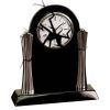 [T307] 8.25" Black/Silver Piano Finish Clock Thumbnail