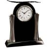 [T307] 8.25" Black/Silver Piano Finish Clock Thumbnail