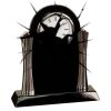 [T307] 8.25" Black/Silver Piano Finish Clock Thumbnail