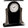 [T307] 8.25" Black/Silver Piano Finish Clock Thumbnail