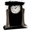 [T307] 8.25" Black/Silver Piano Finish Clock Thumbnail