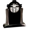 [T307] 8.25" Black/Silver Piano Finish Clock Thumbnail