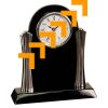 [T307] 8.25" Black/Silver Piano Finish Clock Thumbnail