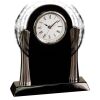 [T307] 8.25" Black/Silver Piano Finish Clock Thumbnail
