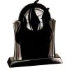 [T307] 8.25" Black/Silver Piano Finish Clock Thumbnail