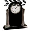 [T307] 8.25" Black/Silver Piano Finish Clock Thumbnail
