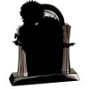 [T307] 8.25" Black/Silver Piano Finish Clock Thumbnail