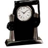 [T307] 8.25" Black/Silver Piano Finish Clock Thumbnail