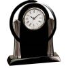 [T307] 8.25" Black/Silver Piano Finish Clock Thumbnail