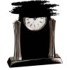 [T307] 8.25" Black/Silver Piano Finish Clock Thumbnail