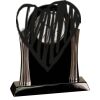 [T307] 8.25" Black/Silver Piano Finish Clock Thumbnail