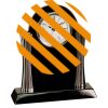 [T307] 8.25" Black/Silver Piano Finish Clock Thumbnail